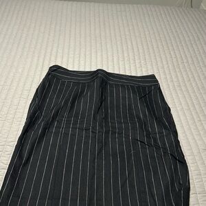 The Limited Black and White Pinstripe Pencil Skirt